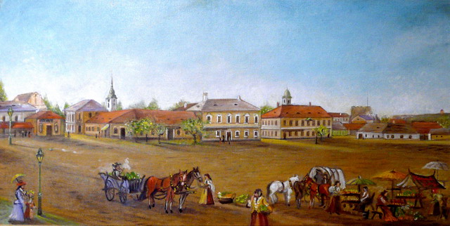 Levické námestie 18. storočia (62x31) PREDANÉ